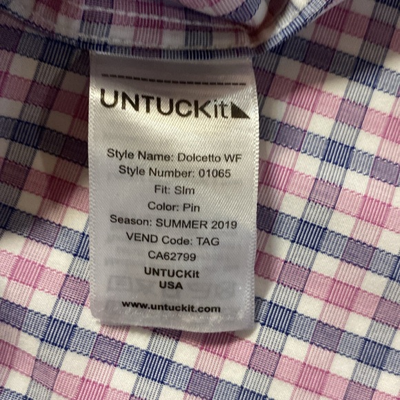 UNTUCKit Mens shirt Size L Slim Fit Long Sleeve - Picture 6 of 8